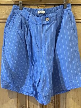 Magic Linen High Waisted Striped Shorts Size Large
